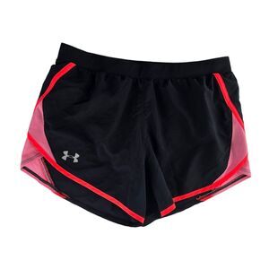 Under Armour Heatgear 1350196 Womens‎ Small Black Pink Loose 3.5" Running Shorts